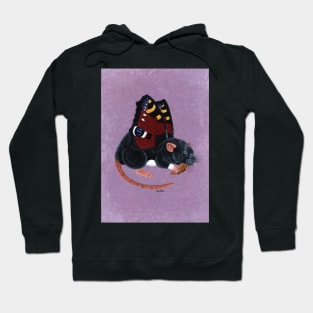 Peacock Butterfly Rat Hoodie